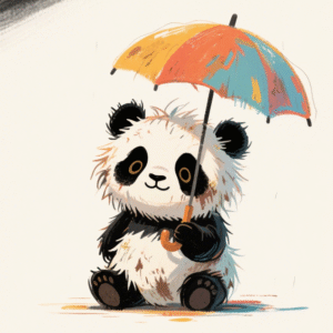 Panda Rain Umbrella – Windproof & Cute