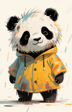 Panda Raincoat – Lightweight Waterproof for Kids
